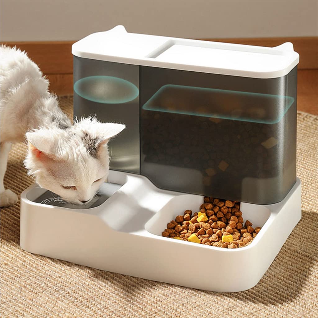 Qpets 2 in 1 Automatic Food Feeder and Water Dispenser Gravity Design Auto Feeding 3L Cat Food Dispenser Food Feeder and Auto Dog Water Dispenser 1 L for Small Medium Big Dog Pets Puppy Kittens Qpets 2 in 1 Automatic Food Feeder and Water Dispenser Gravity Design Auto Feeding 3L Cat Food Dispenser Food Feeder and Auto Dog Water Dispenser 1 L for Small Medium Big Dog Pets Puppy Kittens